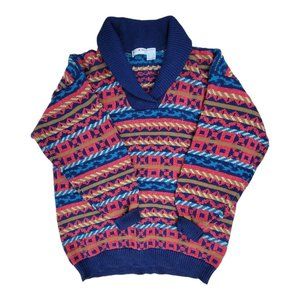 Men’s Vintage Jumper Zany Cosby Navajo Retro Small Aztec Southwestern Size L